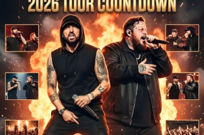 BREAKING BULLETIN The Countdown Has Officially Begun — Eminem and Jelly Roll Detonate the Music World with a 2026 Global Tour That Fans Say Will Rewrite Concert History Forever!The global stage is officially set — and the shockwaves are already being felt. After months of rumors, whispers, and mounting speculation, Eminem and Jelly Roll have confirmed an explosive 2026 world tour, instantly igniting fanbases across continents and sending ticket demand into overdrive.