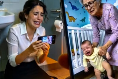 ‘Who usually takes care of your baby during the day?’ the doctor asked with a tense voice. I replied, ‘My mother-in-law. Why?’ He hesitated, then said, ‘Don’t confront her yet. Just… install a camera.’ The next day, I watched the footage—and I dropped to the floor, screaming.