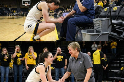 Caitlin Clark knelt down in front of a female arena janitor — a moment that brought millions of basketball fans to tears.