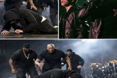 “PANIC IN DETROIT — Eminem COLLAPSES Mid-Performance as Dr. Dre RUSHES the Stage, Crowd Falls Silent, and an Emotional Update Reveals the PRIVATE HEA,LTH BATTLE Fans Never Knew He Was Fightin! Shock and fear rippled through a packed Detroit arena as the unthinkable unfolded. In the middle of his performance, Eminem suddenly collapsed onstage — the music cutting out, the lights freezing, the crowd left in stunned silence as confusion turned to panic. Within seconds, Dr. Dre was at his side. Not as a producer. Not as a legend. But as a friend who has walked beside him through decades of battles both public and private. The arena, moments earlier roaring with energy, went eerily quiet as fans watched crews rush in and Eminem was attended to off-mic.