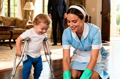 The millionaire returns home earlier than usual — and can’t believe what his eyes see