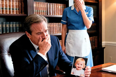 Forced to work nights, a cleaner sees her boss crying while looking at a photo of with her face appears…