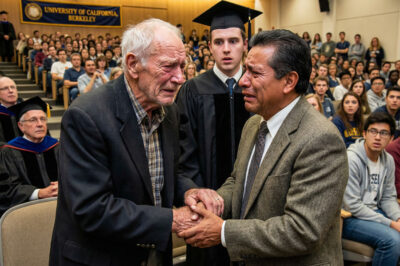 My Poor Stepdad Sat Silently at My PhD Defense—Until the Professor Froze Mid-Handshake and Whispered His Name. What Followed Exposed a Forgotten Act of Bravery from Decades Ago, Turned a Construction Worker into a Campus Hero, and Revealed the Quiet Sacrifices Behind My Success That No One Had Ever Seen… Until That Moment.