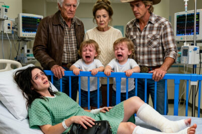 MY PARENTS REFUSED TO WATCH MY TWINS WHILE I WAS IN EMERGENCY SURGERY—CALLING ME A “NUISANCE AND A BURDEN” BECAUSE THEY HAD TAYLOR SWIFT TICKETS. SO I HIRED A NANNY FROM MY HOSPITAL BED, CUT THEM OFF COMPLETELY… AND TWO WEEKS LATER, SOMEONE KNOCKED.