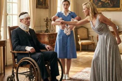 A storm night exposed the rot inside a billionaire’s marriage: his wife mocked him as a “paralyzed burden,” planned to steal his fortune, and tried to throw his sons into the rain. But when she attacked the only person who stood beside him—a loyal maid—he rose from the wheelchair, revealed he’d been faking it, and turned their betrayal into handcuffs.