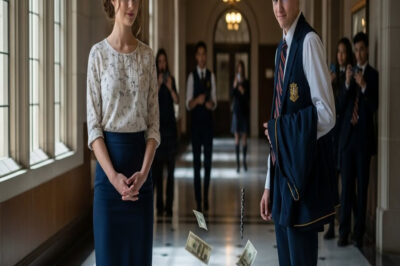 THE RICH KID THOUGHT HE BROKE A YOUNG FEMALE TEACHER IN THE HALLWAY — SHE DIDN’T CRY, DIDN’T FLINCH… SHE JUST SMILED LIKE A LOADED GUN