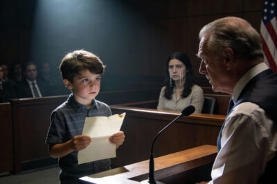 My mother-in-law stood in court and said I was an unfit mother. She pushed for full custody. The judge prepared to give his decision. Then my 6-year-old stepped forward, holding a piece of paper, and said he wanted to say something. The courtroom went completely silent.