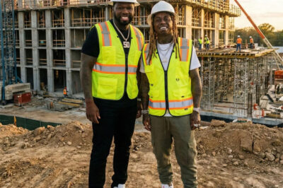 When Rivals Become Builders. A School Rises. Forget the beef. This is legacy. Captured on site: 50 Cent and Lil Wayne—side by side.