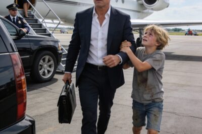 A Barefoot 12-Year-Old Stopped a Billionaire at the Airport and Begged Him Not to Board His Jet—What They Found Under the Plane Minutes Later Stunned Everyone.