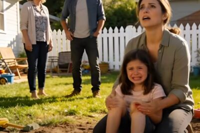 My husband shoved my 7-year-old daughter to the ground. She fell, scraped her knee, and started crying. He laughed and said, “Well, aren’t you clumsy.” His mother nodded. “Don’t cry. It’s your own fault.” I didn’t make a scene. I did this. Two days later, my husband and his parents were calling non-stop in a full-blown panic…