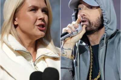 “DON’T PUT MY FAMILY AND MY NAME IN YOUR MOUTH.” – Eminem’s Eight-Word Warning Freezes the Room After Karoline Leavitt Crosses a Line, Sparking a Viral Moment That Reminds the World Why He’s Untouchable!