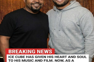 In a dimly lit room, far from cameras and headlines, O’Shea Jackson Jr. stood beside his father, Ice Cube – his voice unsteady, emotions barely contained by quiet strength.