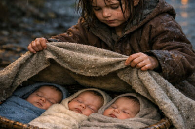 A Poor Orphan Girl Found Abandoned Triplets in the Rain — She Had No Idea They Were the Missing Sons of a Billionaire the Whole Country Was Searching For