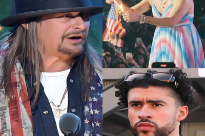 Kid Rock’s Rival Halftime Stream and Bad Bunny’s Super Bowl Set Ignite Debate Over Patriotism, Inclusion, and Media Power Tonight…