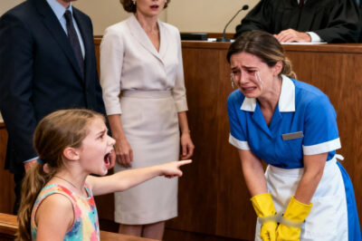 “LET MY NANNY GO — MY STEPMOTHER IS THE REAL CULPRIT!” The millionaire’s daughter bursts into the courtroom…