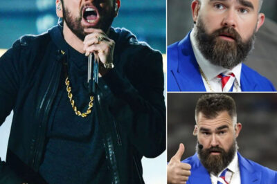“PAY OR FACE ME IN COURT!”: Eminem Files $80 Million Lawsuit Against Jason Kelce and Network Following Explosive On-Air Confrontation
