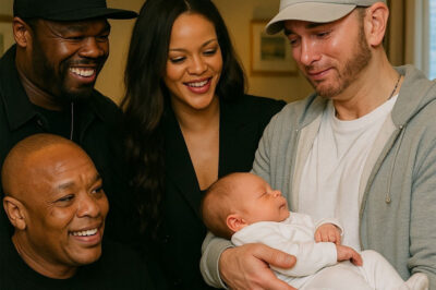 A New Chapter Begins: Eminem Gets Emotional After Surprise Visit from 50 Cent, Rihanna & Dr. Dre