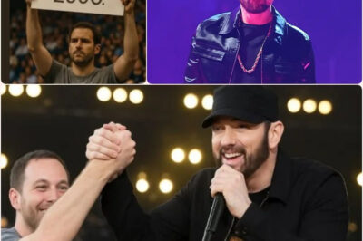 “He paused in the middle of his set, his gaze fixed on a simple cardboard sign: ‘You promised me in 2000.’