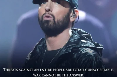 BREAKING: Eminem has just slammed Trump’s threats against Iran, calling them “totally unacceptable” and urging Americans to contact Congress immediately to stop this war.