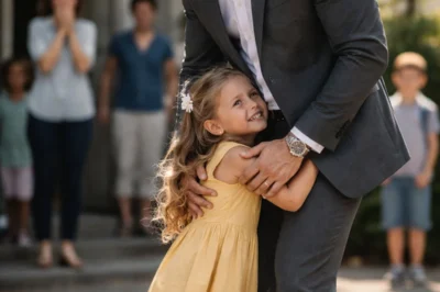 A billionaire showed up at an orphanage for a publicity stunt… until a little girl ran straight toward him screaming, “Daddy!”—and the entire courtyard fell silent.