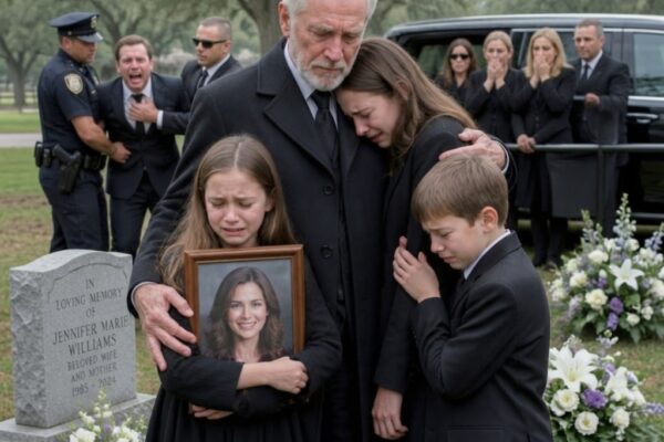 At my daughter’s funeral, my son-in-law pointed at his daughters and a...