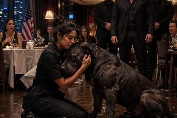 The waitress touched the dog everyone wanted to kill, and the room fel...